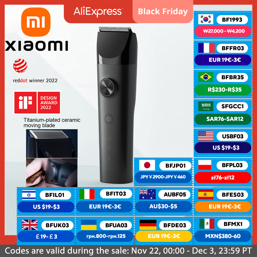 XIAOMI MIJIA Hair Trimmer Machine IPX7 Waterproof Hair Clipper Professional Cordless Electric Hair Cutting Barber Trimmers Men