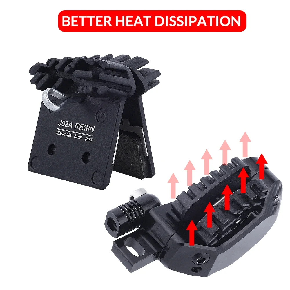 Bicycle Disc Brake Pads MTB J02A Resin Ice Tech Hydraulic Calipers SLX Deore XT XTR M8000/M9000/M9020/M987/M985