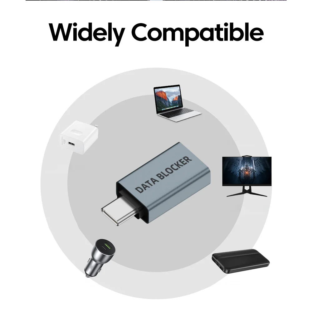 High-Speed USB/Type-C Data Blocking Charging Adapter for Enhanced Device Security