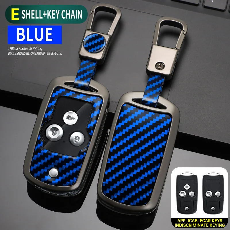 

Carbon Fiber Zinc Alloy Car Key Case Cover for Honda Civic Fit Accord CRV HRV Jazz Odyssey For Acura TL TSX ZDX RSX RSX CRZ