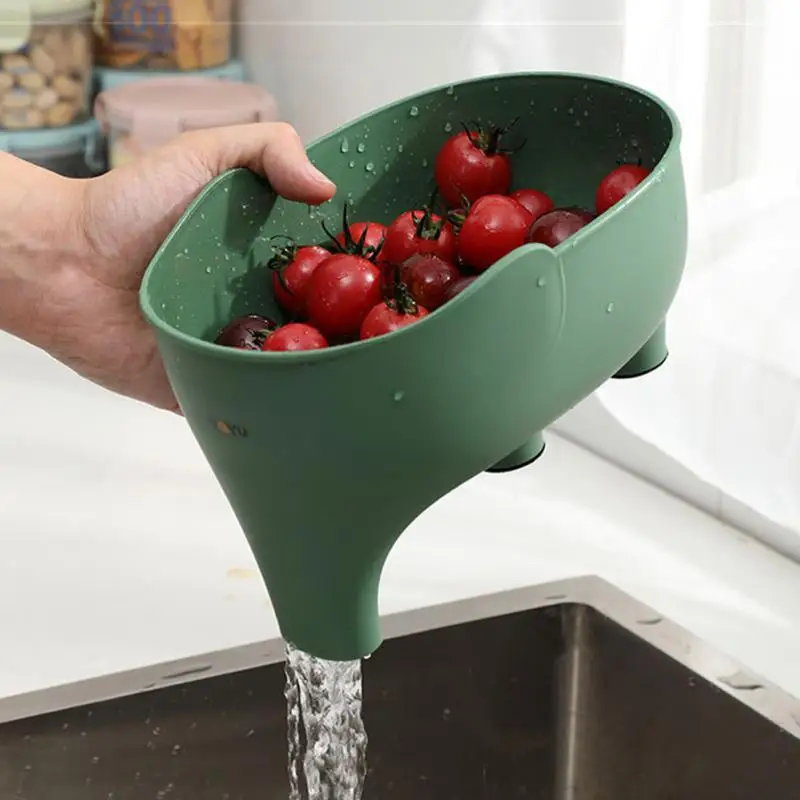 Sink Strainer Elephant Sculpt Leftover Drain Basket Fruit And Vegetable