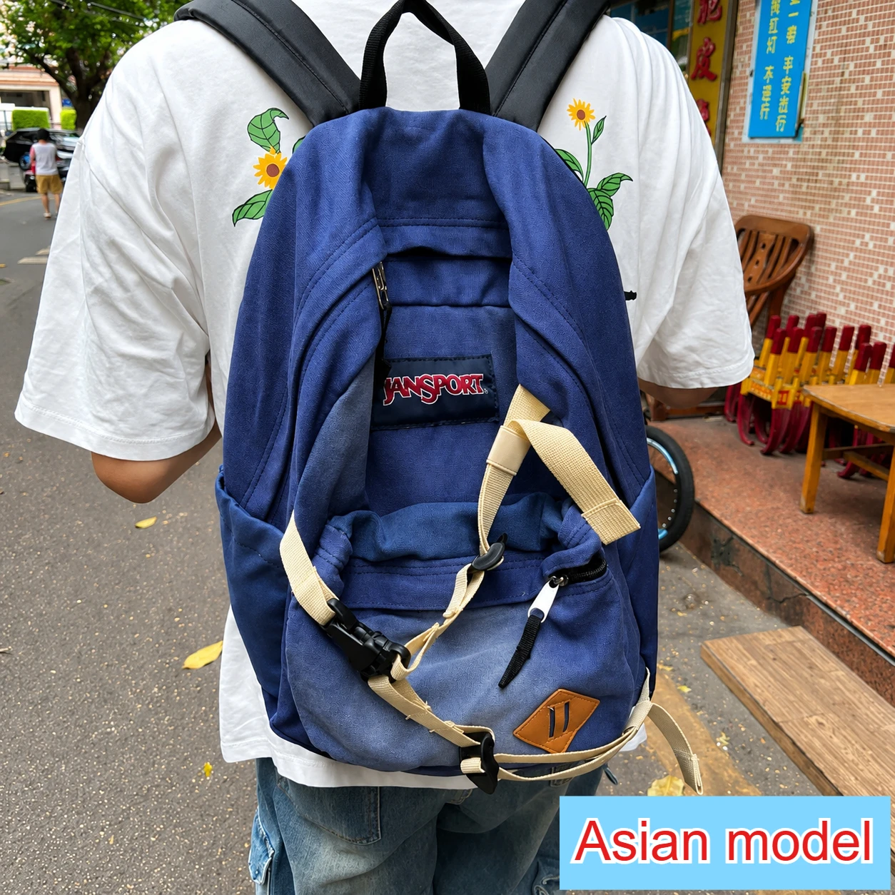 รูปสินค้า กระเป๋าเป้สะพายหลัง TAMS 2 Spider Denim รุ่น Andrew-Garfield กระเป๋าเดินทาง กระเป๋าใส่หนังสือ กระเป๋าใส่แล็ปท็อปสำหรับผู้ชาย ของขวัญวันเกิด ขนาด 40x30 ซม.