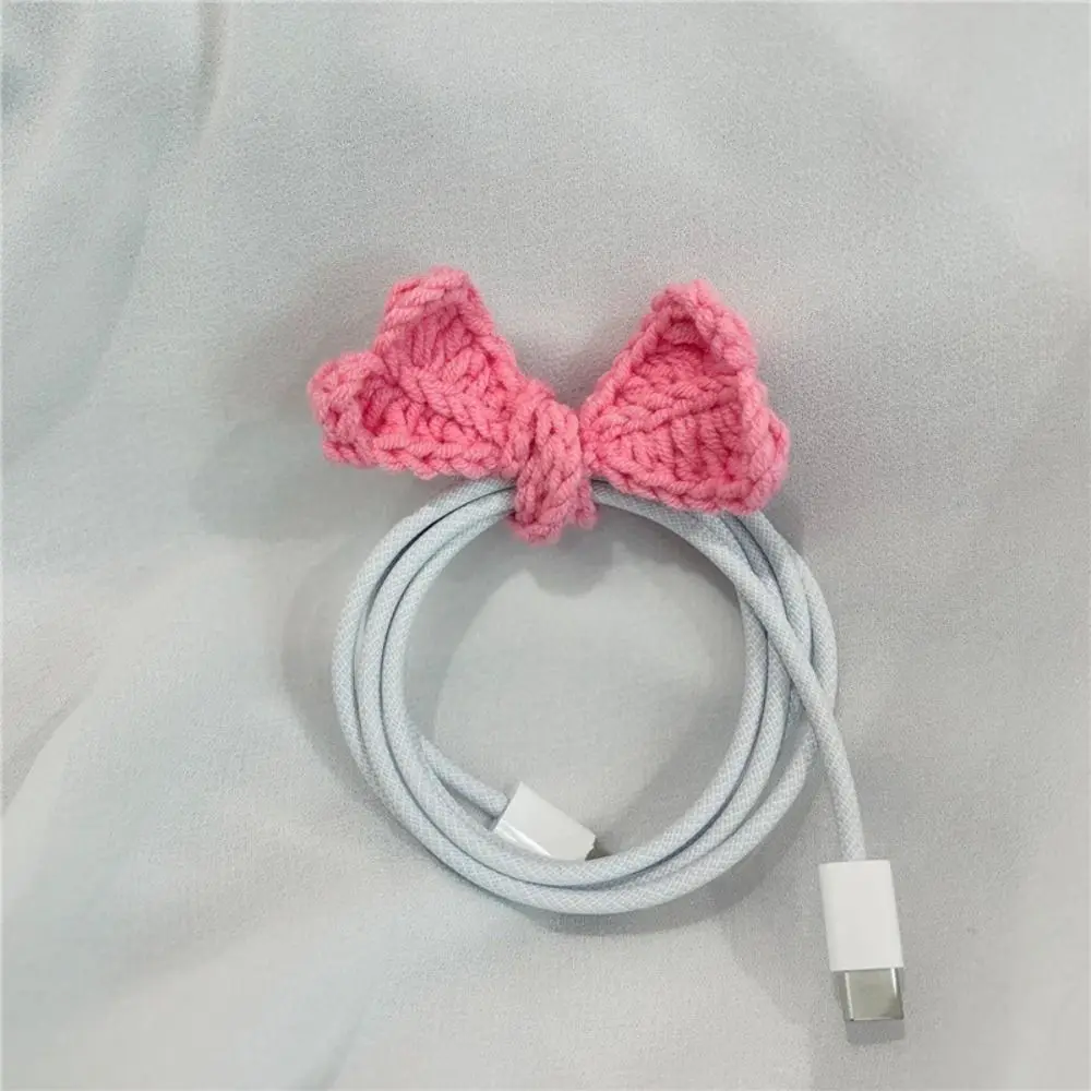 Multifunctional Hand-Knitted Crochet Leaf Sprout Versatile Crochet Leaf Bud Headphone Decor Cute Decor Cable Tie crochet headphone decor