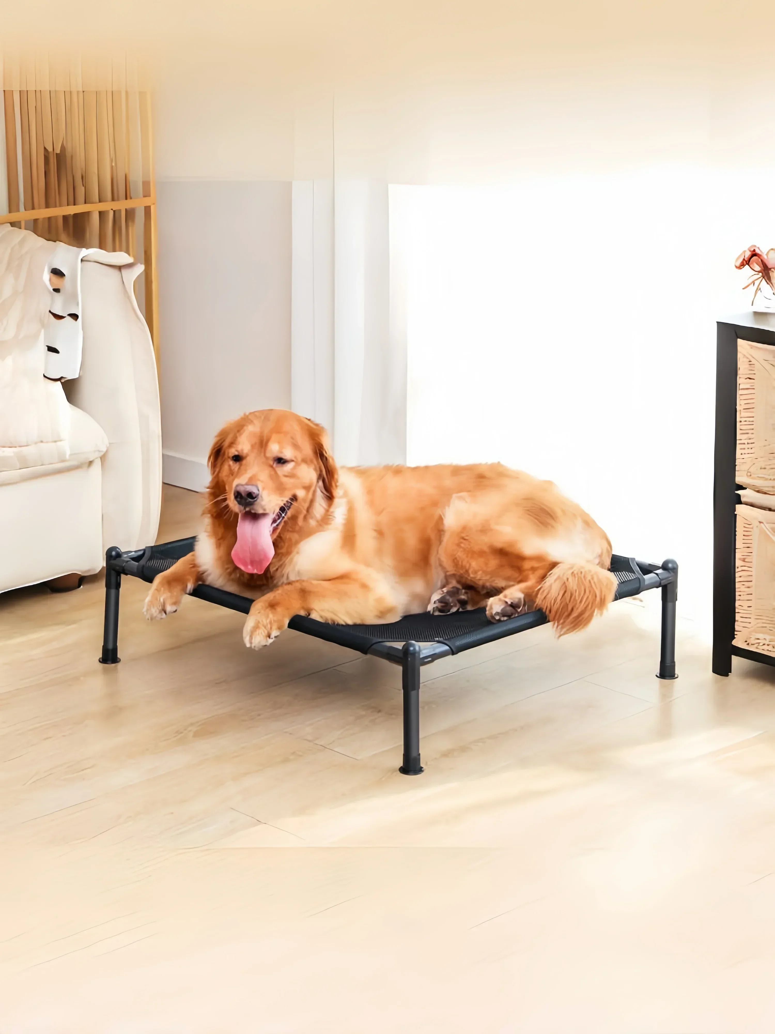 Elevated Pet Bed Dog Cat  Folding Pet Camping Bed Cat Dog House Portable Removable Washable Four Seasons Cats Kennel Puppy Beds
