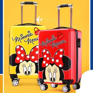 Disney Stitch - Maleta plegable para niñas, bolsa de equipaje de mano,  bolsa de viaje de Minnie Mouse con ruedas, bolsa de cabina con ruedas,  bolsa
