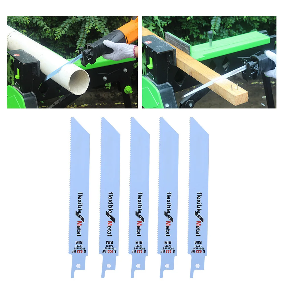 Metal Reciprocating Saw Blade Woodworking Cutter Kit Power Tool 150mm / 5.9in Jigsaw Blade Hand Saw Saber, Jig Saw Blades, Reciprocating Saw Blades, Hand Saw