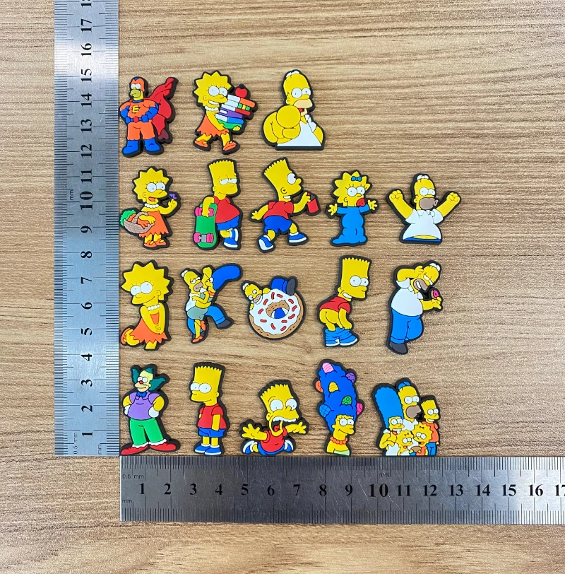 Simpson Series Shoe Charms Set – Cute Kawaii PVC Sandal Accessories