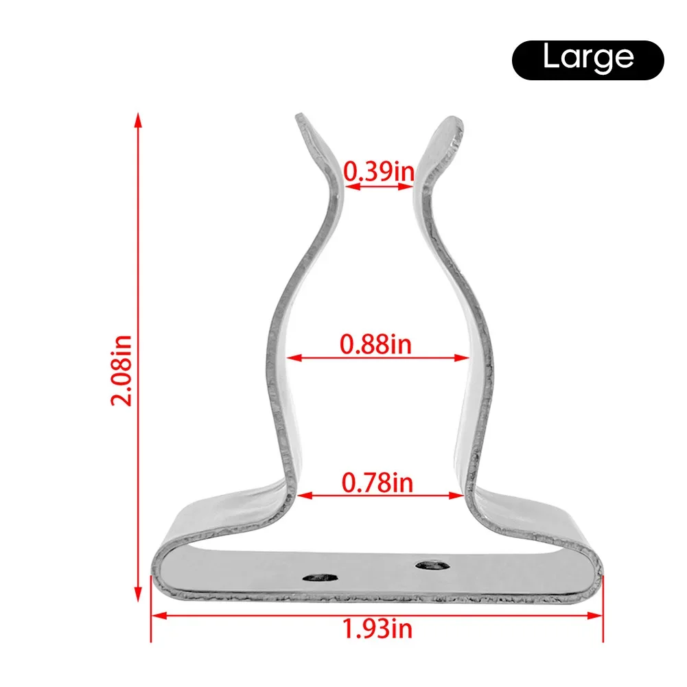 1Pc Boat Hook Holder Clips 304 Stainless Steel Paddle Fixed Bracket Spring Clip Marine Yacht RV Hardware Accessories