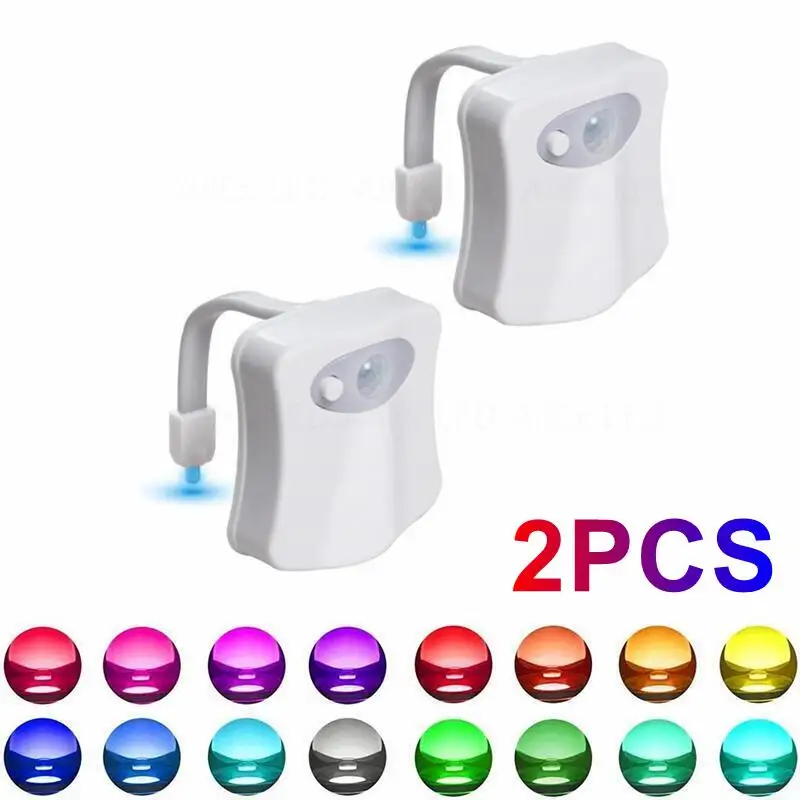 Lighting Led Light Wc Toilet Bowl Sensor  Led Toilet Bathroom Light Bowl -  2pcs - Aliexpress