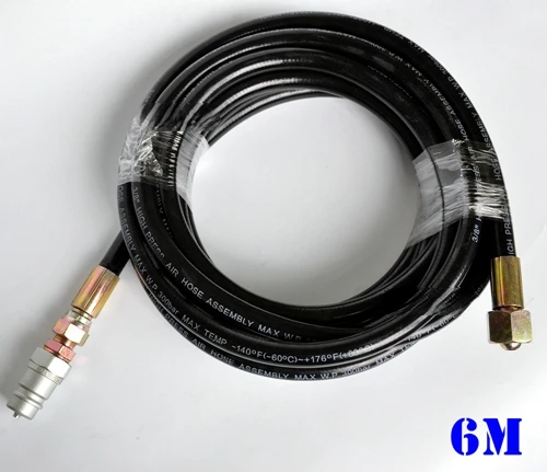 LEIDIGAO Co2 Jet Machine 6 м/10 м/15 м Стандартна довжина високого тиску Новий дизайн Латунний фітинг Подвійний роз’єм Біла пластикова прокладка