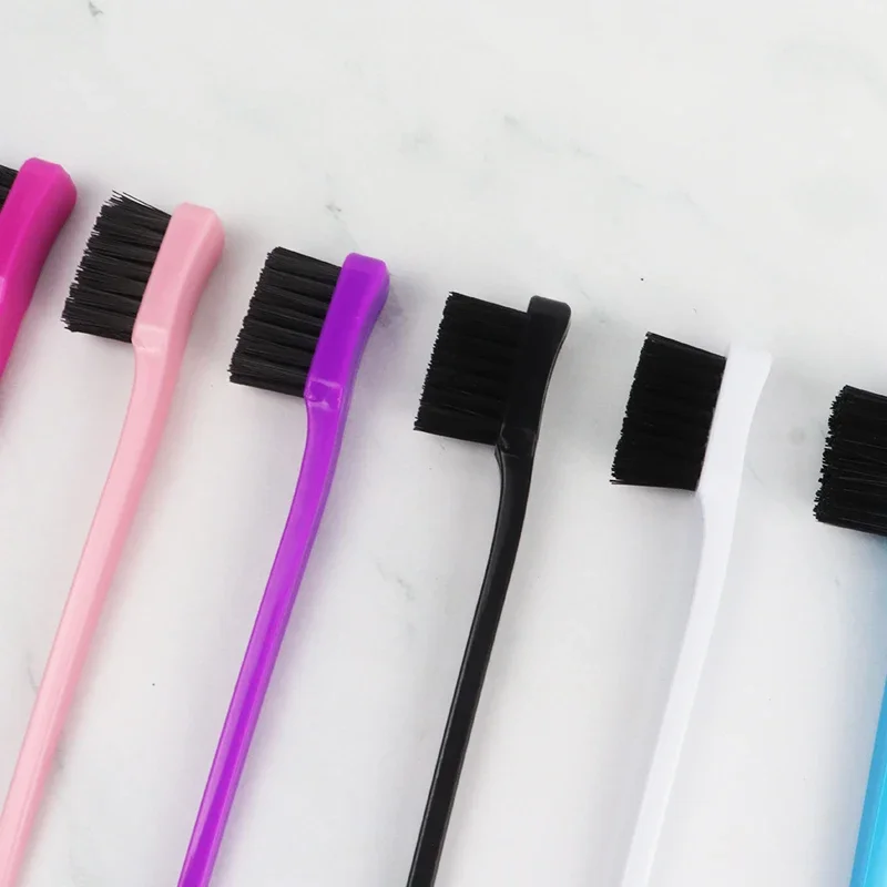 Plastic Anti-Static Double-Sided Hair Control Brush Edge Control Hair Comb Brush Styling Tool Special for Real Wigs 1 plastic hair comb hair brush hair styling tool hair styling comb hair styling brush wig brush