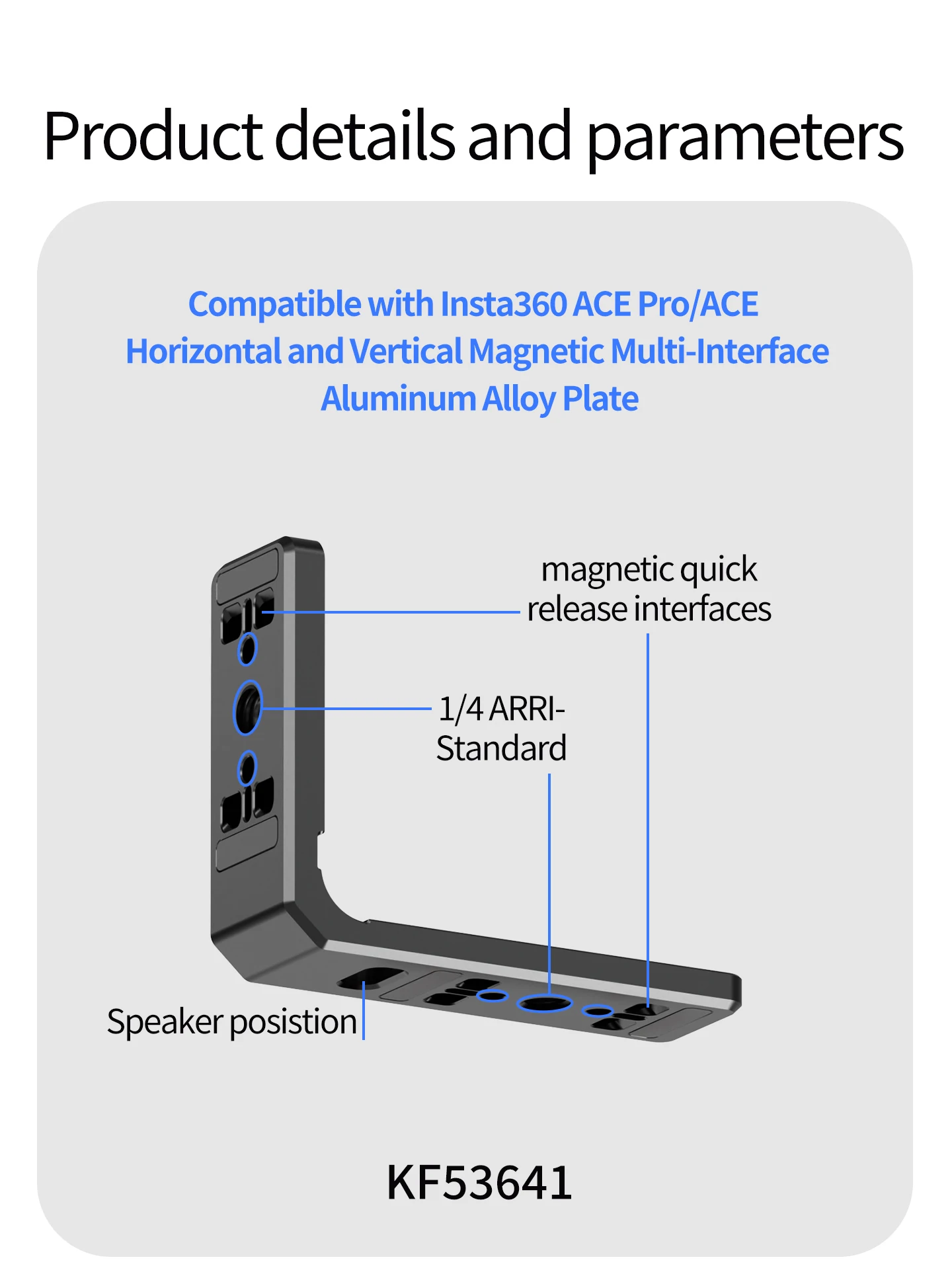 Für Insta360 Ace Pro Vertikale horizontale Halterung 9:16 16:9 Video Magnetische Kamerahalterung für ACE & ACE PRO Stativzubehör – Detail 4