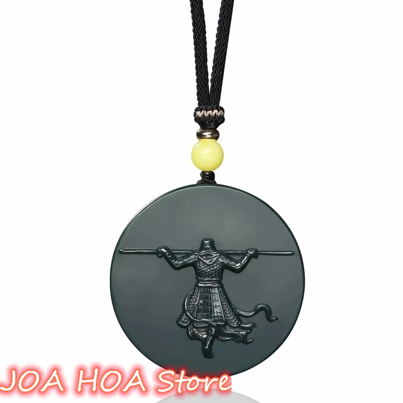 

New Pattern Monkey King Hero Is Back Hand Carved Natural Hetian Qing Jade Pendant Perfect Chain Jewelry Accessories