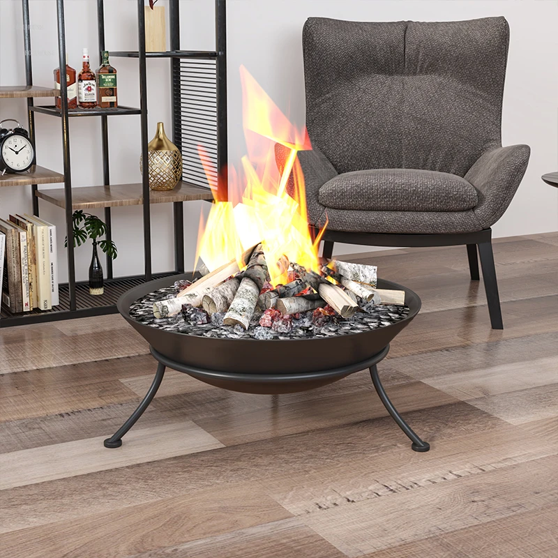 American Wrought Iron Fire Pits Outdoor Camping Furnace Home Garden  Courtyard Grill Stand Bonfire Party Brazier Fire Wood Heater - AliExpress