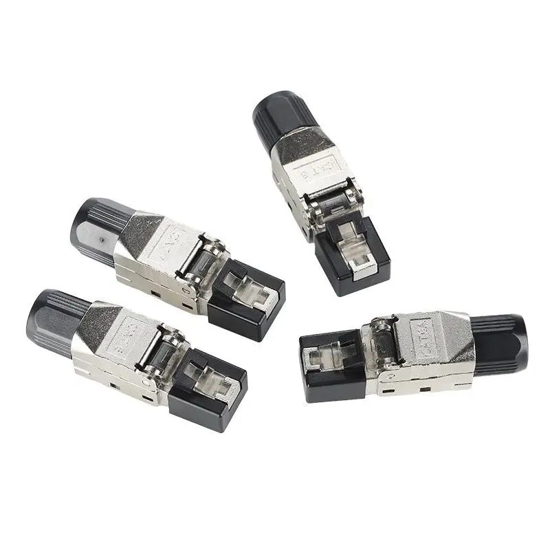1Pcs RJ45 차폐형 툴리스 모듈형 종단 플러그 RJ45 Cat8 Cat7 Cat6A 커넥터 22AWG-24AWG용 2000MHz 40G LAN 케이블