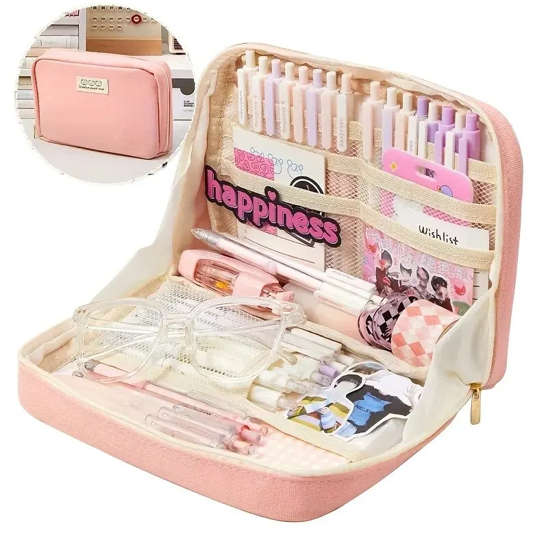 حقيبة أقلام رصاص كاواي ، حقيبة أقلام بسعة كبيرة ،...