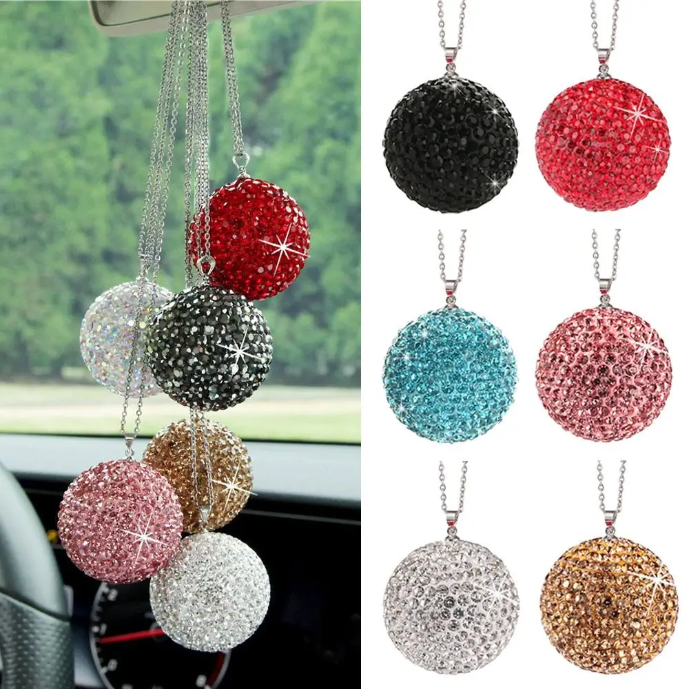 

Rhinestone Car Crystal Pendant Bling Crystal Car Interior Hanging Decoration Charms Shiny Diamond Auto Rearview Mirror Ornaments