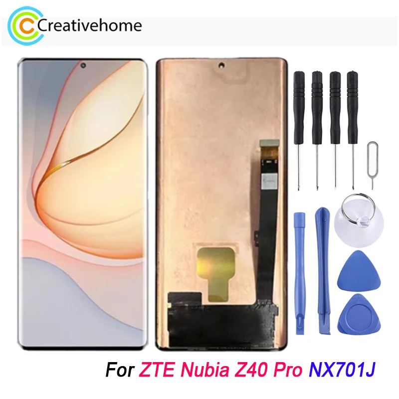 

ЖК-экран AMOLED для ZTE Nubia Z40 Pro NX701J, сенсорный экран с дигитайзером, полная сборка, замена