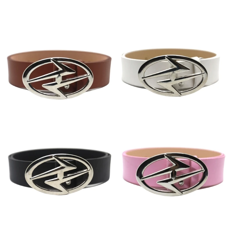 

Oval Metal Buckle Waist Belt Adjustable Waist Belt for Women Jeans Skirt Coat