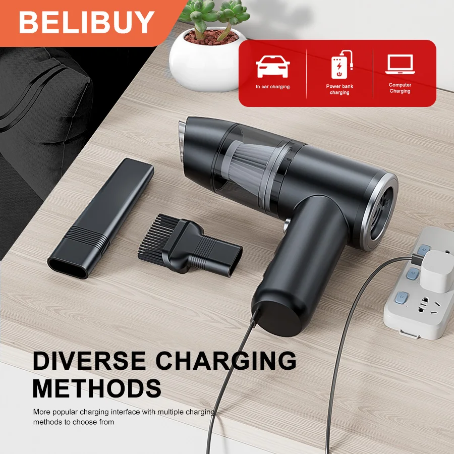 BELIBUY Portable Car Vacuum 4
