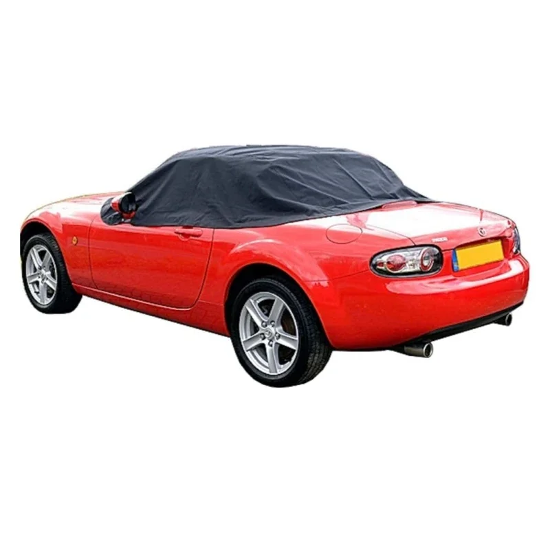 

Waterproof Car Cover Black Soft Top Roof Protector Half Cover Replacement for MAZDA Miata MX5 MK3 MK3.5