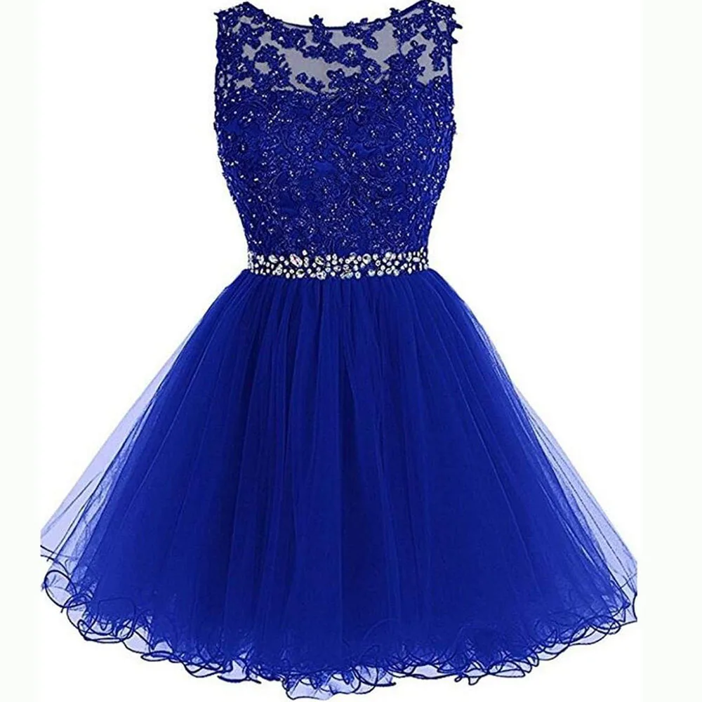 

GUXQD 1950's Short Homecoming Dresses Formal Tulle Applique Crystal Sparking Princess Celebrity Party Graduation Dresses