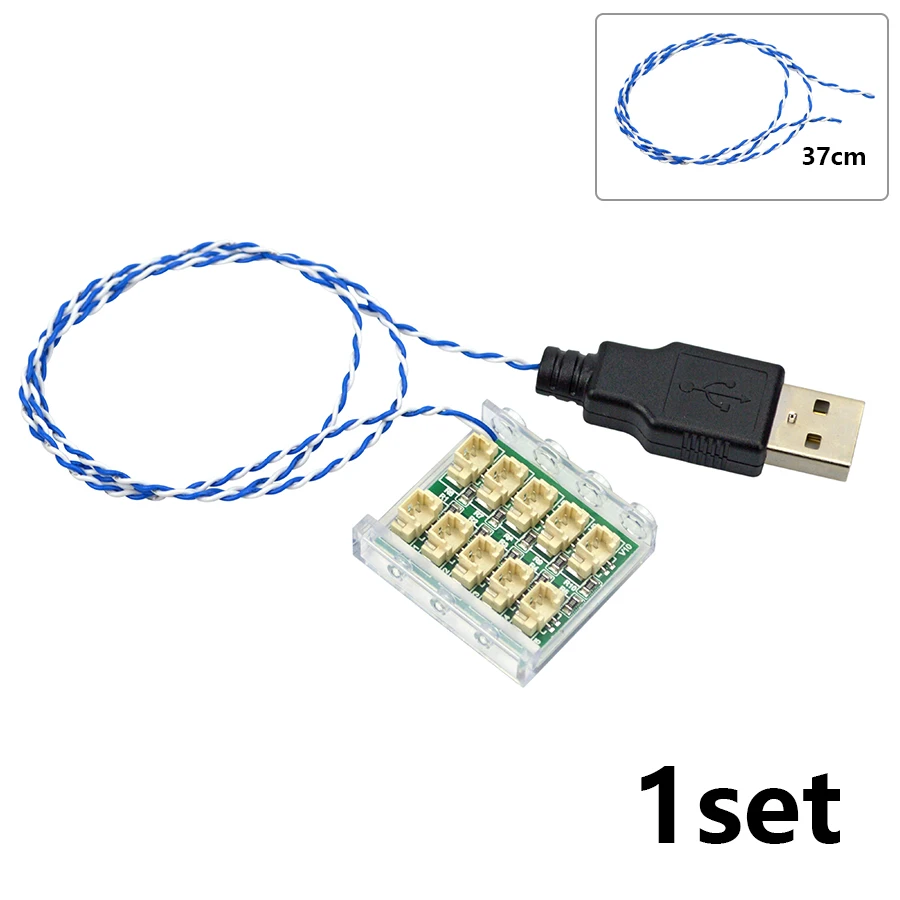 USB-Controlled LED Light Block with Bluetooth for Construction Brick Toy Sets