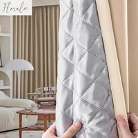Thick Thermal Insulation Winter Warm Curtains for Living Room Bedroom Windproof Soundproof Sandwich Cotton Curtain Custom Home 1