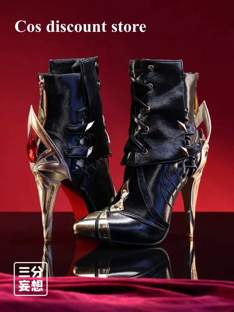 Kaishwind - Bottes Cosplay Genshin Impact Xiao - Sur Mesure - Tailles EUR35 à EUR42 - Fabriqué à La Commande