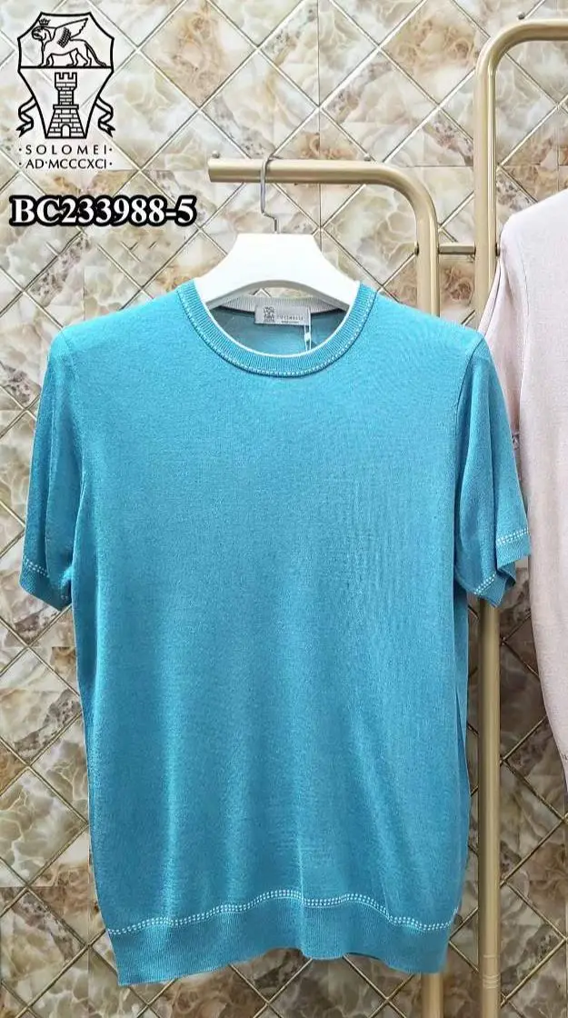 

Billionaire men t-shirts Exquisite printing 2023 new o-neck Short sleeve silk t-shirt for men Free shipping size M~4XL