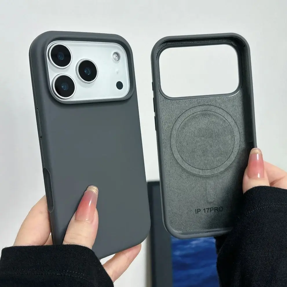 Official Liquid Silicone MagSafe Soft Phone Case with Magnetic Wireless Charging Cover