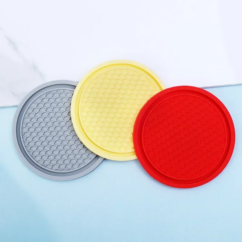 Car Cup Coasters Water Cup Anti Slip Pad Universal Embedded Decorative Coaster NonSlip Mat Car Interior Decor Accessories car coaster pads