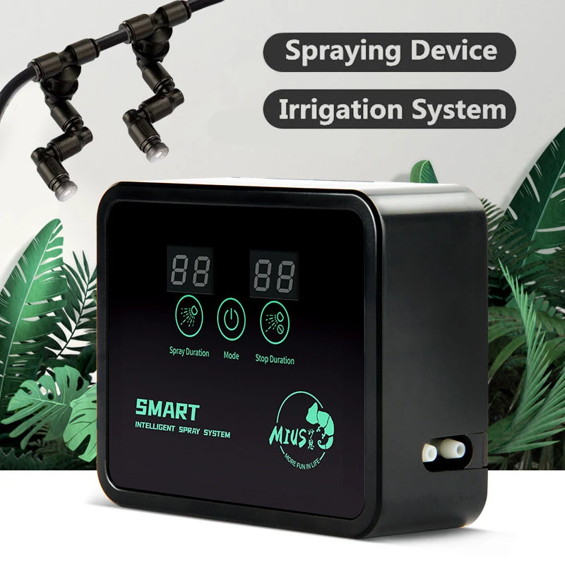 Intelligent Fogger Terrariums Humidifier Electronic Timer Automatic Mist Rainforest Timing Spray System Kit Control Sprinkler drip tape irrigation kit