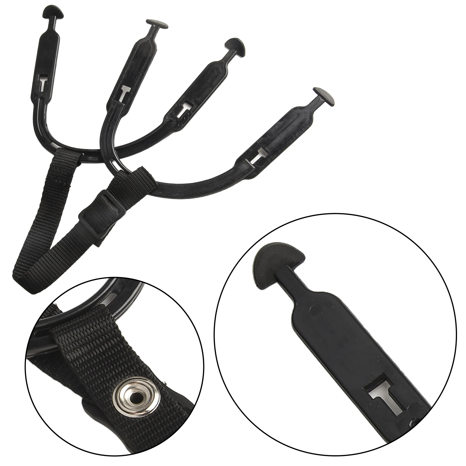1set Hockey Helmet Chin Strap Hockey- Ear Sling- Loops Replacement Strap With Snap- Practical Hockey Game Accessory