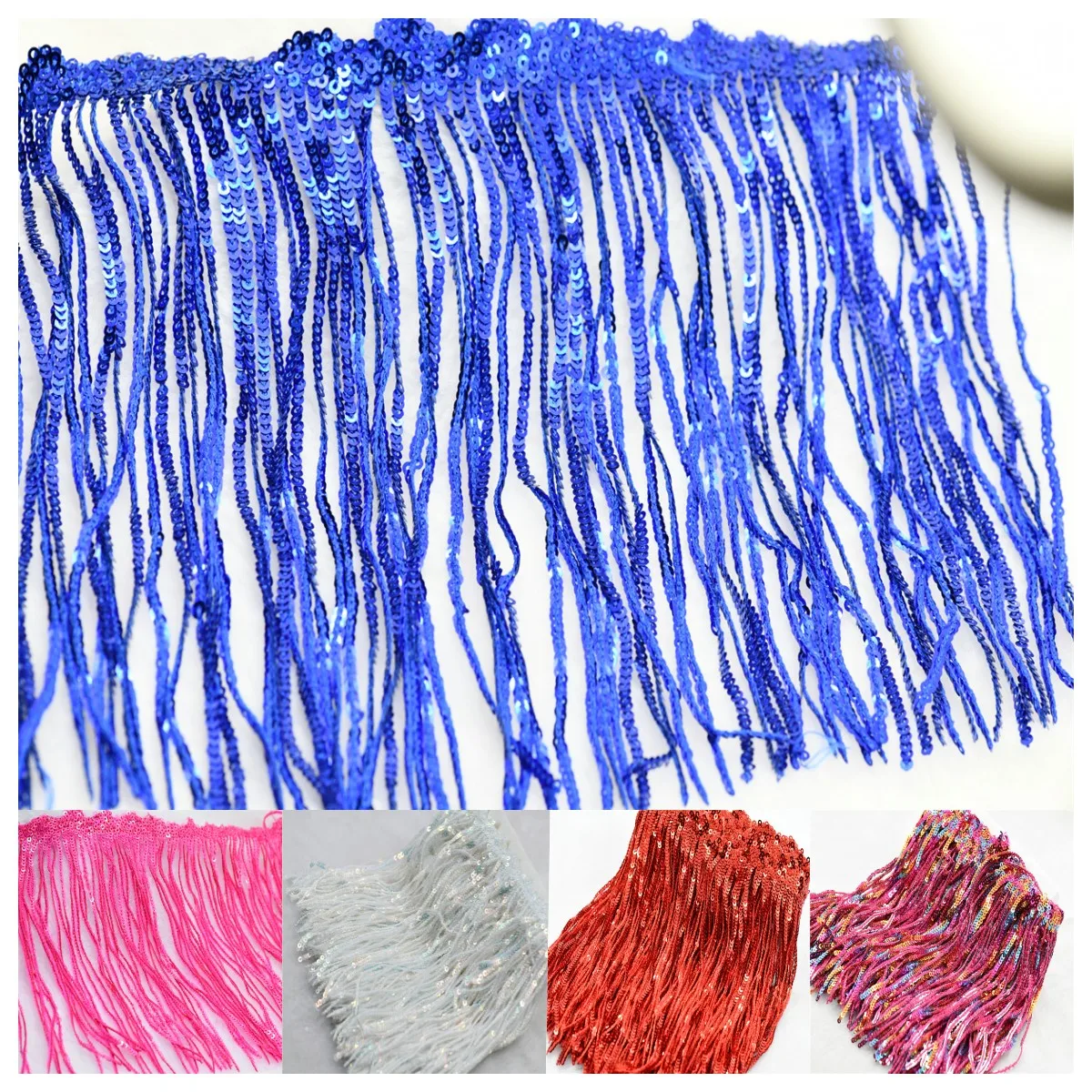 1 yard sequins Tassel Fringe for sewing in clothes decorative trimmings