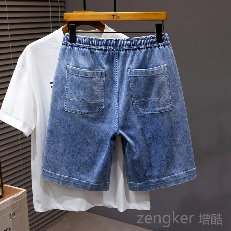 Men's Denim Shorts Summer Knee Length 7XL 6XL denim shorts,summer jeans shorts