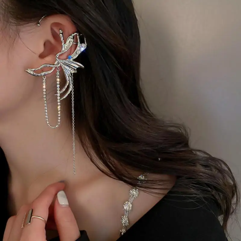 New Leaf Orecchini A Clip Farfalla Con Cristalli Zirconia – Orecchini A Clip Senza Piercing, Gioielli Fashion Donna - 4