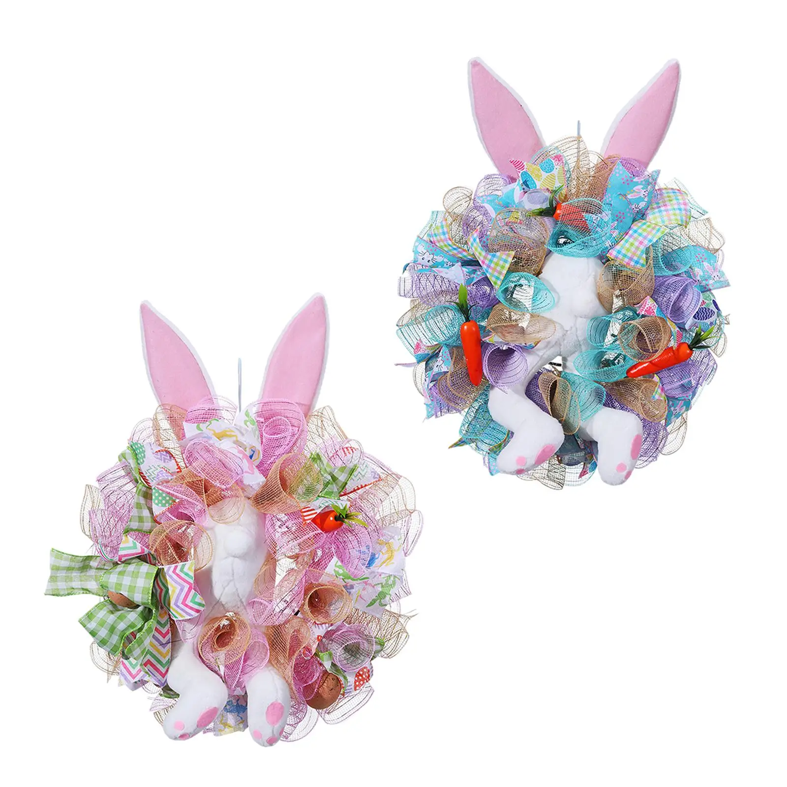 Easter Wreath Easter Decor Cute Artificial Wreath Easter Front Door Wreath for Wall Indoor Outdoor Window Festival Office