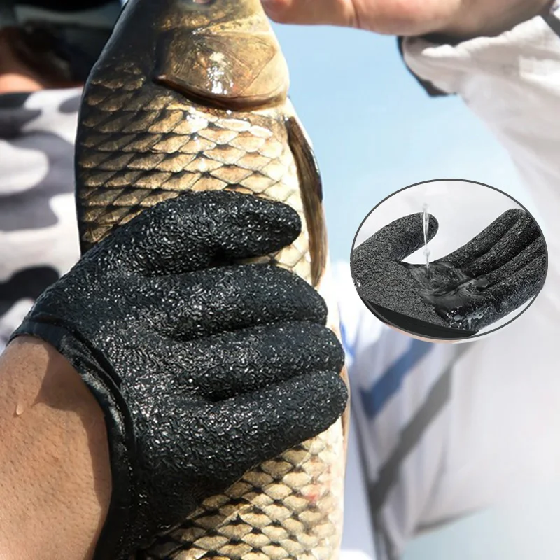 Fishing Gloves Anti-Slip Protect Hand Puncture Scrapes Left/Right fishing gloves