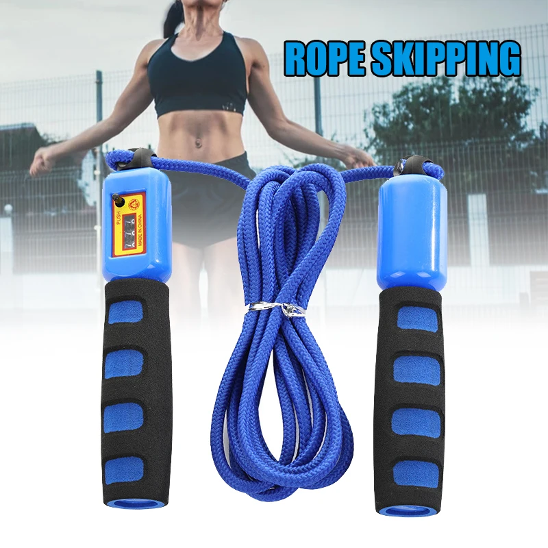 

Adjustable Skipping Rope With Counter And Memory Foam Handles Children Jump Rope With Counter Home Fitness Conditioning & Fat