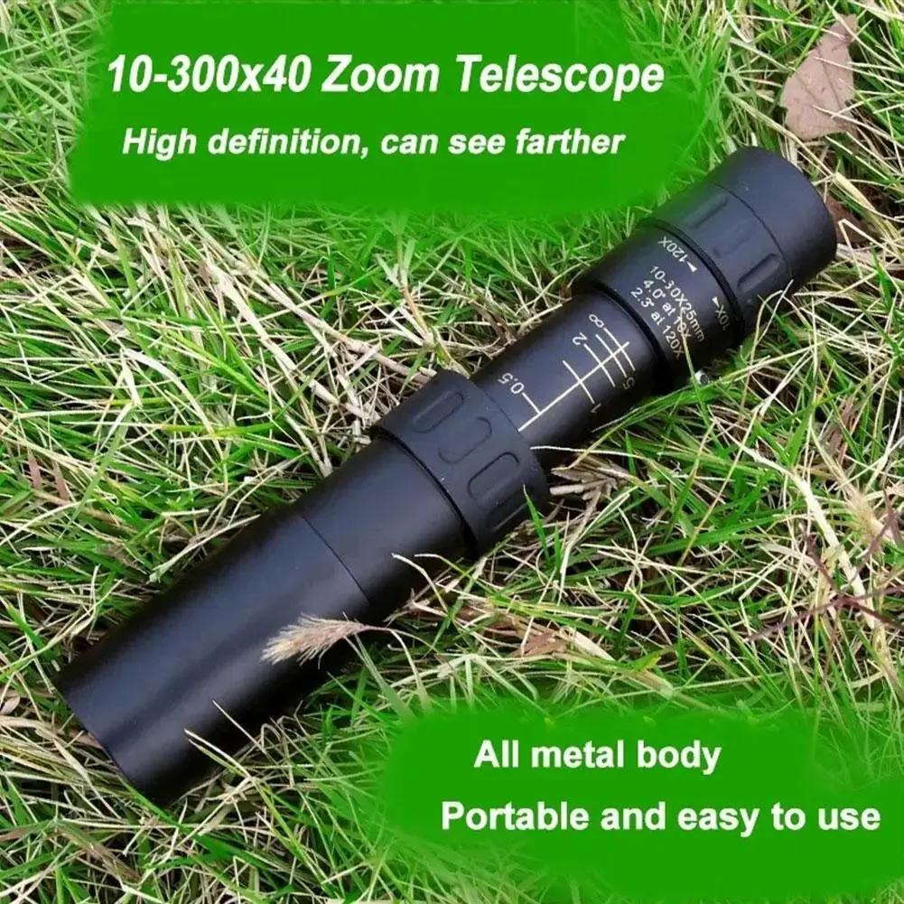 10-300X Zoom HD Portable Strong Binoculars Long Range Professional Spyglass Monocular Telescope Low Night Vision for Huntin N9L1 6