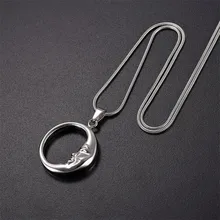 

2022 New Fashion Women Retro Cute Cartoon Moon Pendant Necklace Women Trend Party Titanium Steel Sweater Chain Necklace Jewerly