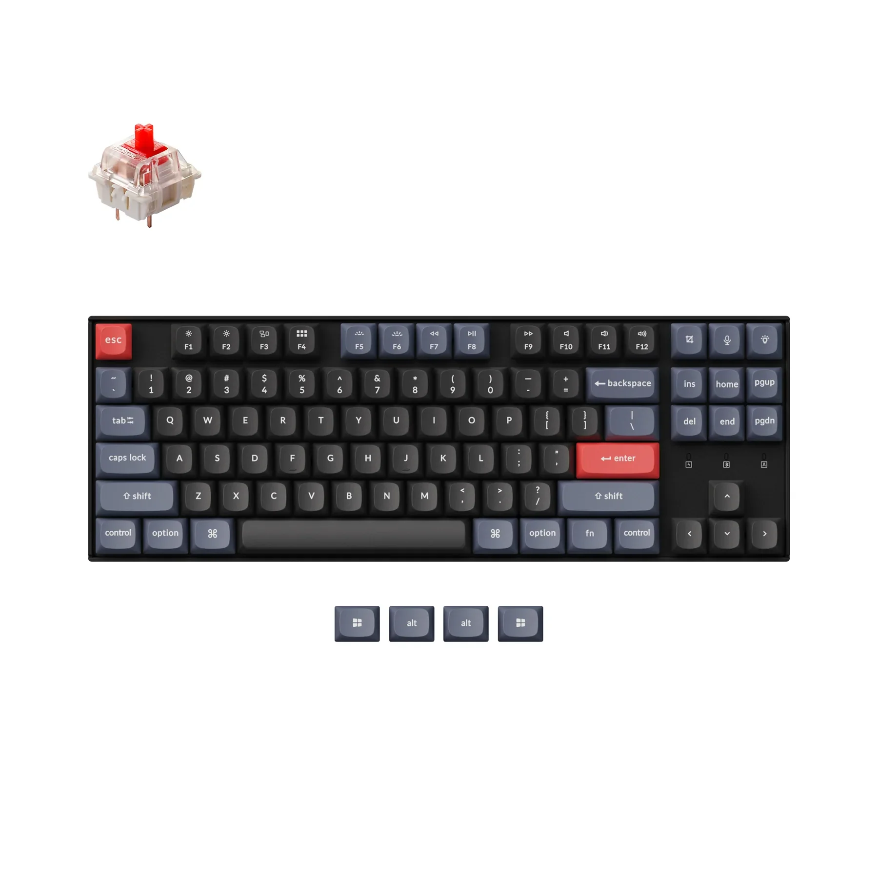 Keycholon-ワイヤレスキーボードqmk/avia k8 pro,完全に組み立てられた 