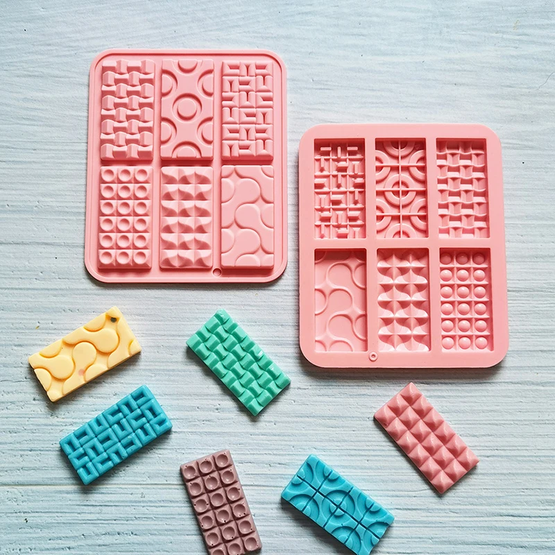 Silicone Mini Rectangular Chocolate Mold Ice Plate Mousse Cake Decoration Baking Mold Biscuit Jelly Candy Tools DIY Kitchen