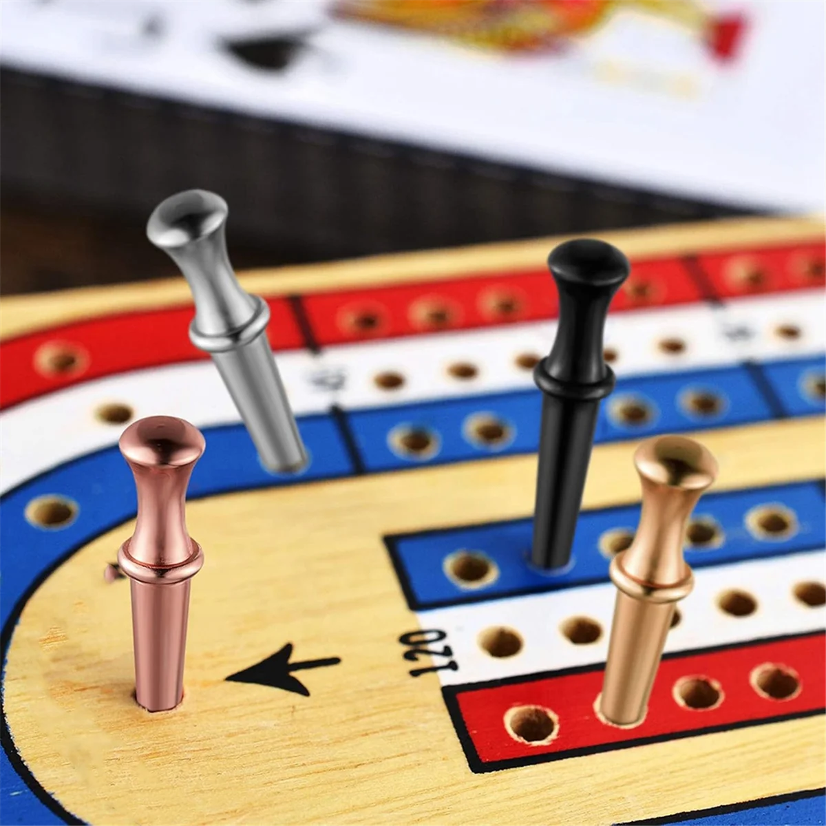 BAAU 48 Pcs Metal Cribbage Pegs Cribbage Board Pegs for 1/8 Holes Toy Game Accessories for Traditional Board Game