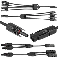 1/5 ชุดพลังงานแสงอาทิตย์ PV Solar Cell Connector แผงพลังงานแสงอาทิตย์การเชื่อมต่อแบบขนาน PV Plug 1 ถึง 2/3 /4Way 30A 1000V Y ประเภทตัวเชื่อมต่อ 1