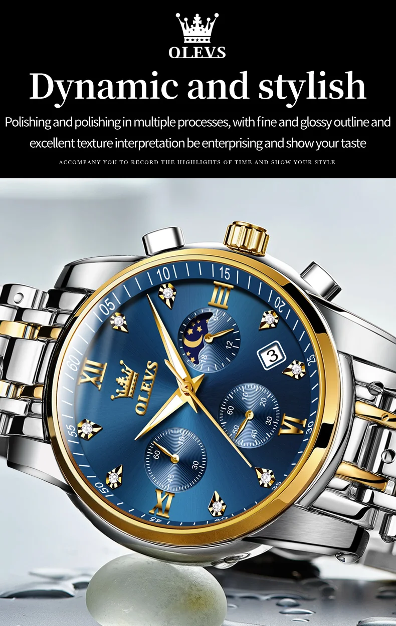 OLEVS 2858 Men's Watch - Side view