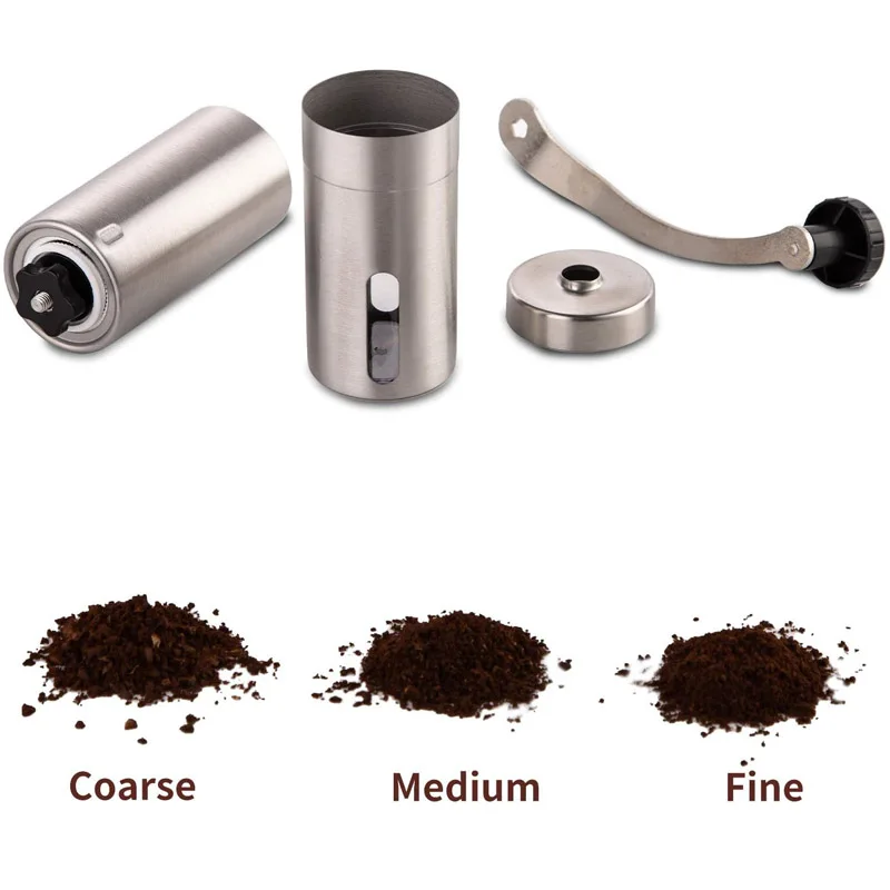 Manual Coffee Grinder Stainless Steel Manual Conical Burr Coffee Bean Grinder with Hand Crank and 18 Adjustable Settings 5