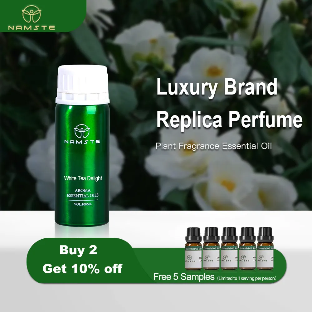 Namste-óleo Essencial de Aromaterapia Pura e Natural Chá Branco Óleo de Fragrância Perfume Aromático Luxury Hotel Inspired Óleos Difusores 100ml