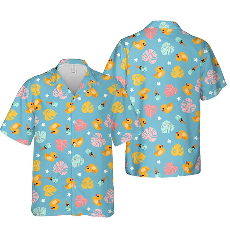 thumbnail image 1 of Camisa de pato con estampado 3D de pájaro, camisas para hombres y mujeres, blusas vocacionales para hombres, camisas con solapa, camisas para adolescentes, blusas para hombres, camisas de diseño, 1 of 5